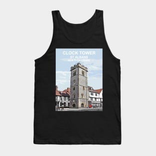 St Albans Clock Tower Hertfordshire. Travel location poster Tank Top